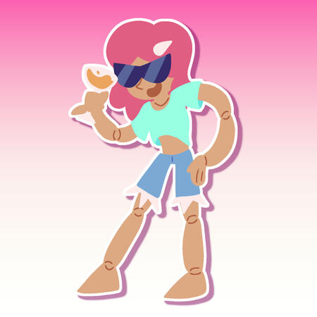 Simple fullbody character without background