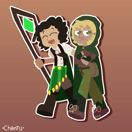 2 Simple fullbody characters whitout background