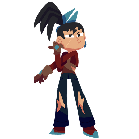 Full shaded simple character