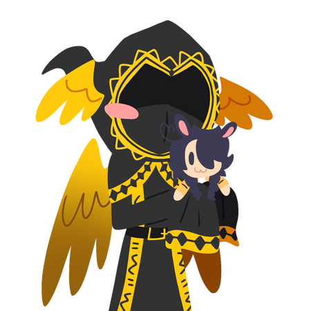Simple half body character without background